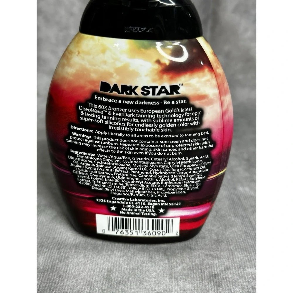 Dark star European gold select 60 X dark tanning lotion salon‎ formula indoor